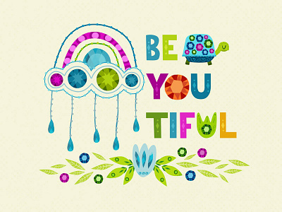 Be-you-tiful brooch flower gems illustration jewel mats turtle type