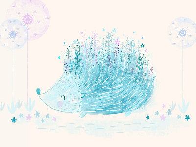 Hedgehog hedgehog illustration print