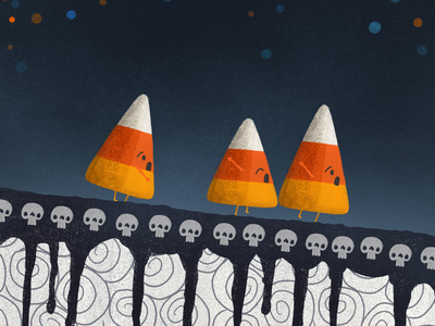 Cake escape part 1 candy candy corn halloween illustration october sweet