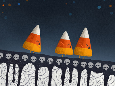 Cake escape part 1 candy candy corn halloween illustration october sweet
