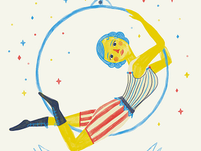 Acrobat 100days acrobat circus illustration lady