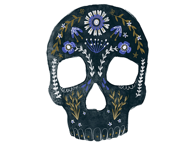 Floral skull