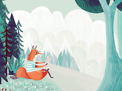 A Foxy moment book fox illustration