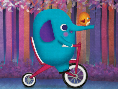 I like to ride my bicycle bike books children elephant illustration