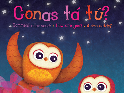 How Are You book children cover illustration irish language owls
