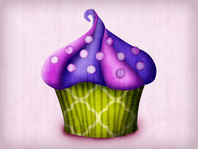 Cupcake children cupcake illustration pink purple tv series