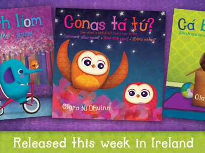 Books released today in Ireland :) book children cover illustration irish language owls