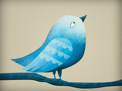 Bluebird bird blue bluebird branch illustration technique texture