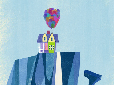 Paradise Falls — UP iPhone wallpaper balloons house illustration iphone paradise falls pixar up wallpaper