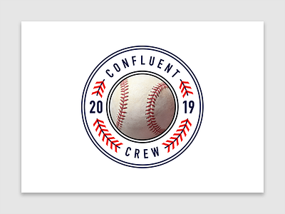 Confluent Crew | Baseball baseball confluent crew design flat flat design graphic design illustration intern internship logo shield startup team tech technology vector vectorart