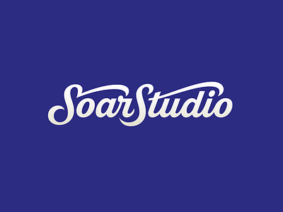 SoarStudio brand design calligraphy custom lettering lettering logo script script font soar studio swoosh