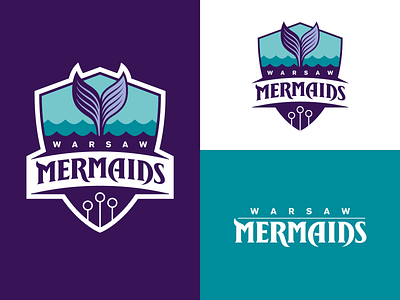 Mermaids mermaid quidditch sea shield sports branding sports design sports logo sportslogo tail team warsaw