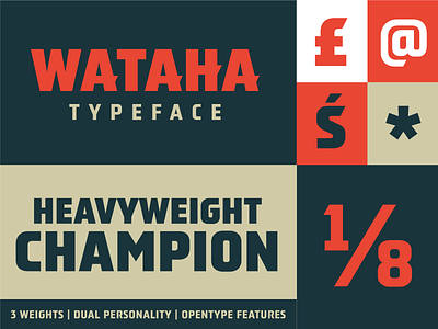 WATAHA Typeface custom type display font font headline lettering robust sports type type design typeface wataha wolfpack