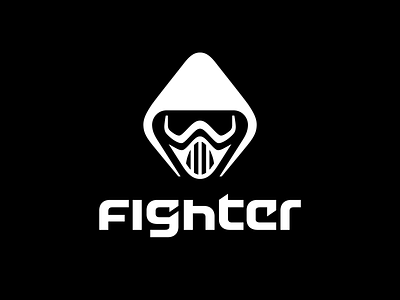 Fighter Paintball apparel branding brandmark custom equipment fighter graphic design identity logo mask paintball sports