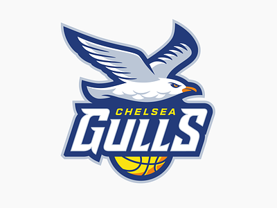Chelsea Gulls basketball basketball logo gull gulls nba nba logo sports branding sports design sports identity sports logo team