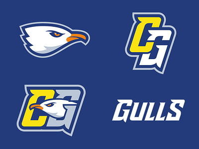 Chelsea Gulls Secondary Logos basketball basketball identity basketball logo basketball team gull gulls secondary logo sports design sports identity sports logo