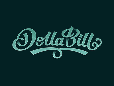DollaBill custom lettering dollar bill green handlettering logo design money type
