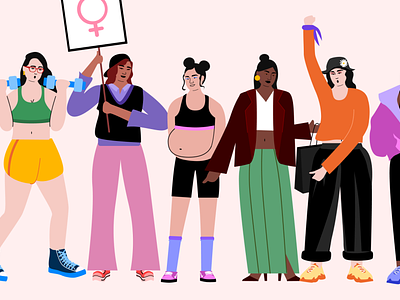 Women's Month art color palette digital graphic design illustration vector woman women women empowerment