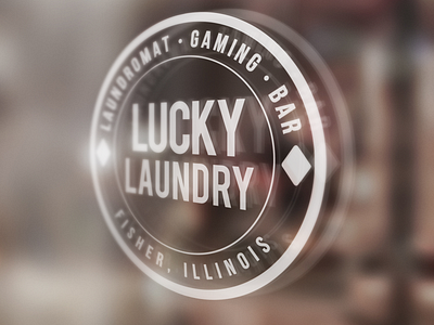 Lucky Laundry Window Sign