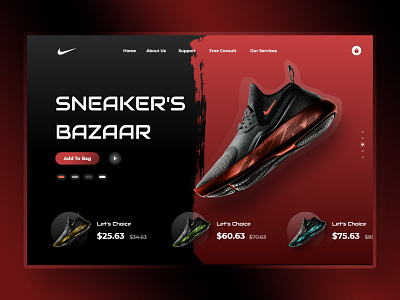 Sneakers Online Ecommerce Product Web Page ecommerce site