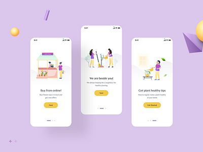Tree Plantation App Onboarding Screens