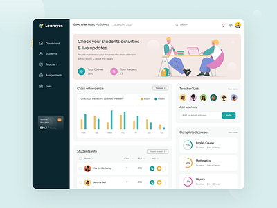 Teacher's School Management Dashboard