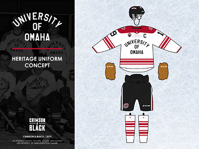 Omaha Mavericks Heritage Uniform Concept college hockey hockey omaha