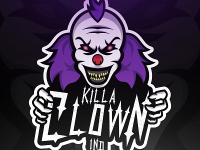 Scary Clown Mascot Logo appareldesign branding clown clownlogo design esportlogo icon illustration logo logodesigner mascotlogo photoshop scaryclown teamlogo