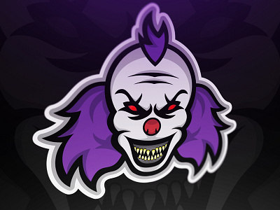 Scary Clown Mascot Logo appareldesign branding clown clownlogo design esportlogo icon illustration logo logodesigner mascotlogo photoshop scaryclown teamlogo typography vector