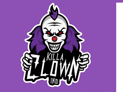 Scary Clown Mascot Logo Project: Killa Clown Industries appareldesign branding clown clownlogo design esportlogo icon illustration logo logodesigner mascotlogo photoshop scaryclown teamlogo typography vector