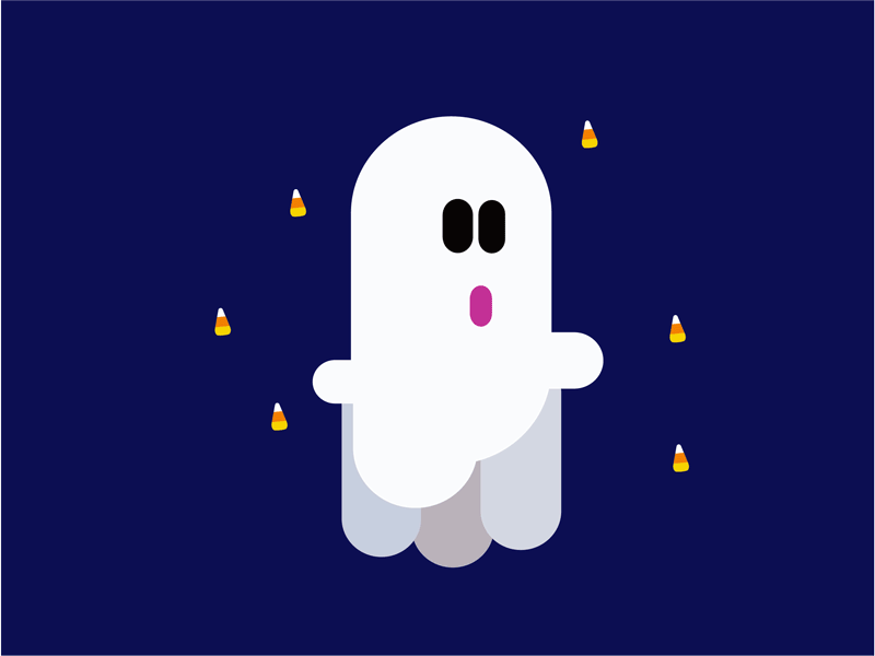 Ghosty animation design halloween illustration