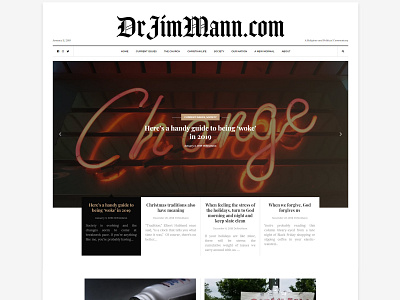 DrJimMann.com blog church branding commentary magazine site news articles politics religion website wordpress