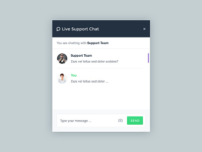 Support Chat artem chat clean form live modal simple theme ui widget