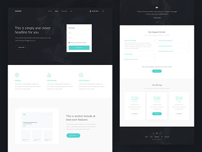 Business Landing Page agency corporate gallery grid landing services theme ui ux