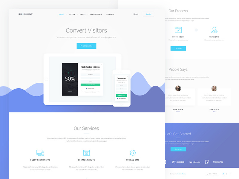 Popup Landing Page by Artem Mashirov on Dribbble