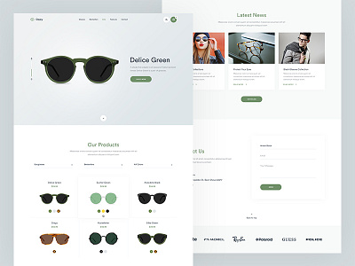 Oppy Final contact e commerce flat glasses icons news oppy product slider store sunglasses ui ux web