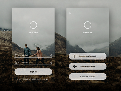 Sphere sign in ui