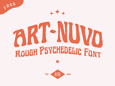 Free font - Art-nuvo band art design festival poster font font design free hand drawn illustration poster art psychedelia psychedelic vector