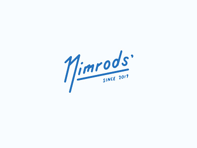 Nimrods' logo v1 branding design hand drawn illustration logo typography