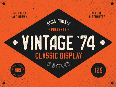 Vintage '74 classic display font