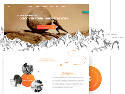 Motivation website landing page design landingpage motivation onepage web design website