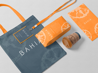 Restaurant identity bage bags branding clean cup design identity orange package restaurant