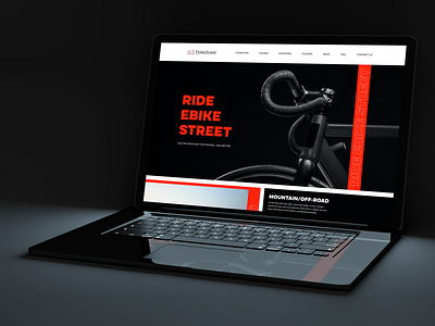 Ebike Streeet | First Screen | Redesign bicycle bike black bold design interface line orange red redesign redesign concept site stroke ui ux