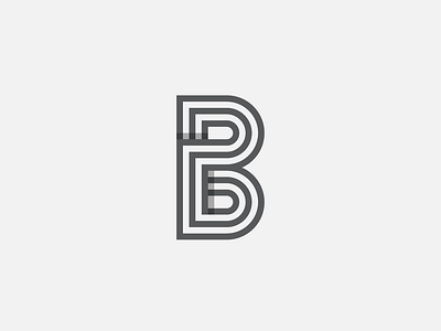 "B" Monogram 2d badge branding branding design design flat graphic icon identity identity design illustration lettering logo logotype minimal monogram stationery type typography vector