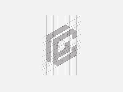 "C" Monogram Grid 2d badge branding branding design design flat graphic icon identity identity design illustration lettering logo logotype minimal monogram stationery type typography vector