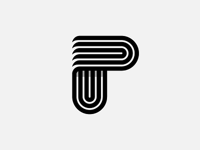 "P Monogram" 2d badge branding branding design design graphic icon identity identity design illustration lettering logo logotype minimal monogram stationery type typography vector