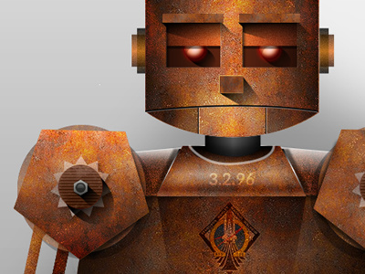 Robots animation cartoon fireworks orange robot rust