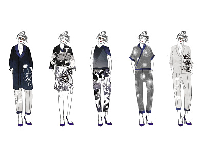 Womenswear Design- Collection branding design fashion illustration