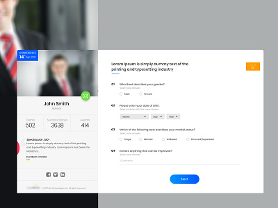 SurveyForAdvisor Page design ui ui design ux web