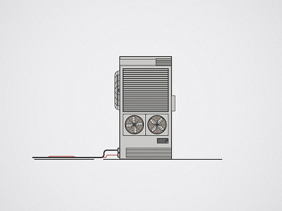 This is where the cold comes from air conditioner illustrator